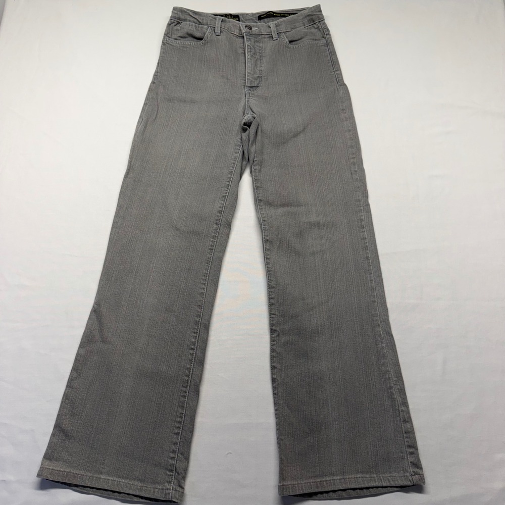 NYDJ Tummy Tuck Jeans Womens 27x28 Gray Stretch Bootcut‎ Premium Denim